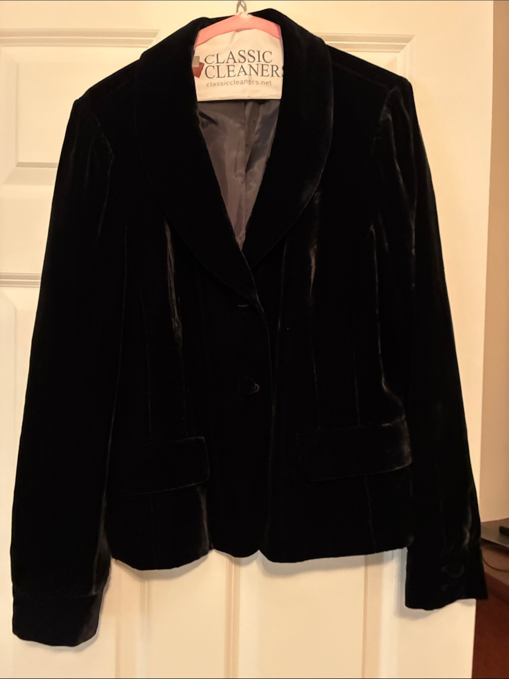 Black Velvet Women's Blazer Jacket -